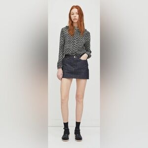 APC denim miniskirt (size small, indigo denim)